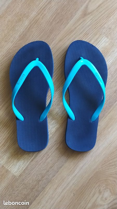 Tongs bleues 35-36 comme neuves (image 4)