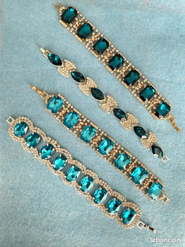 Bracelets en cristaux turquoises par piece (image 4)