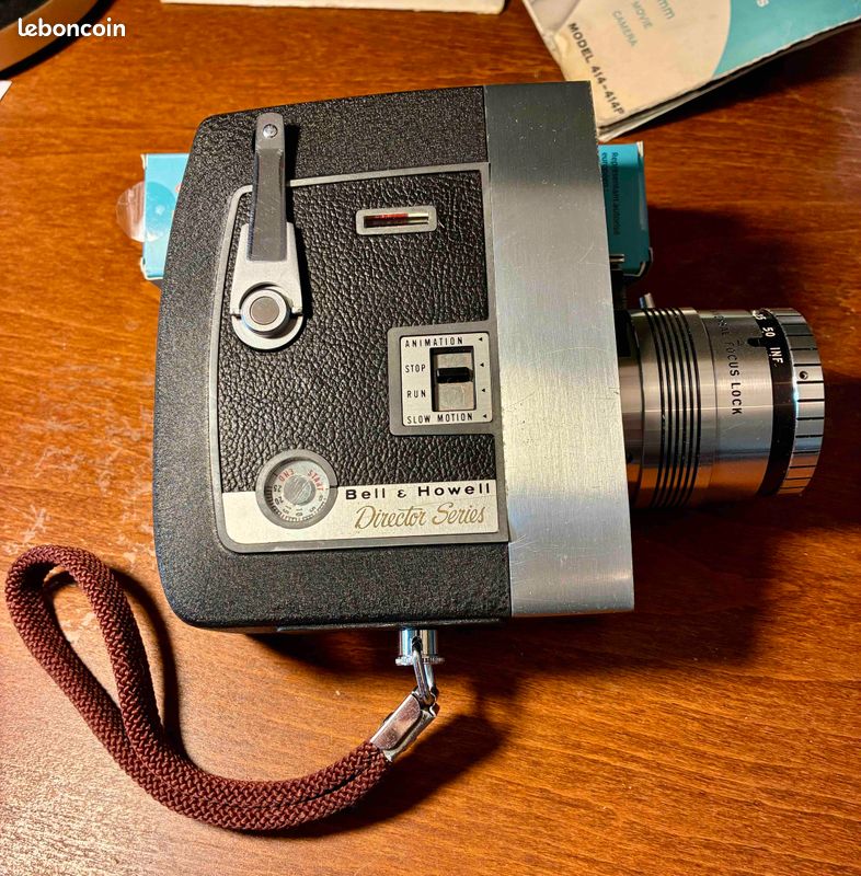 Caméra vintage 8mm Bell Howell, director séries zoomatic avec
