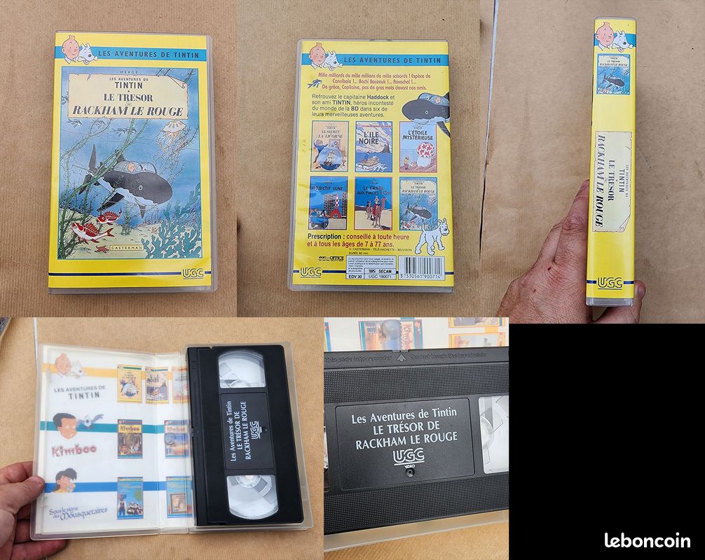 Lot 10 VHS Tintin – Coffret spécial + films & dessins animés (image 7)