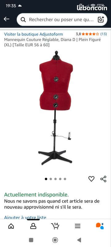 Manequin de couture Grande taille (image 2)