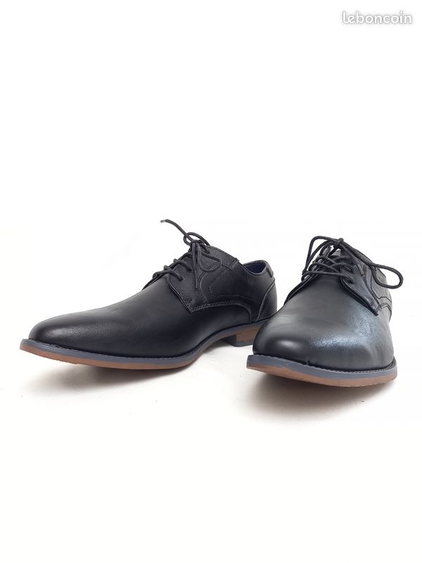 DREAM PAIRS Chaussures Richelieu Oxfords Femmes - Simili Cuir Vernis Élégant, Talon 7 Cm, Gris Clair - Pointure 41