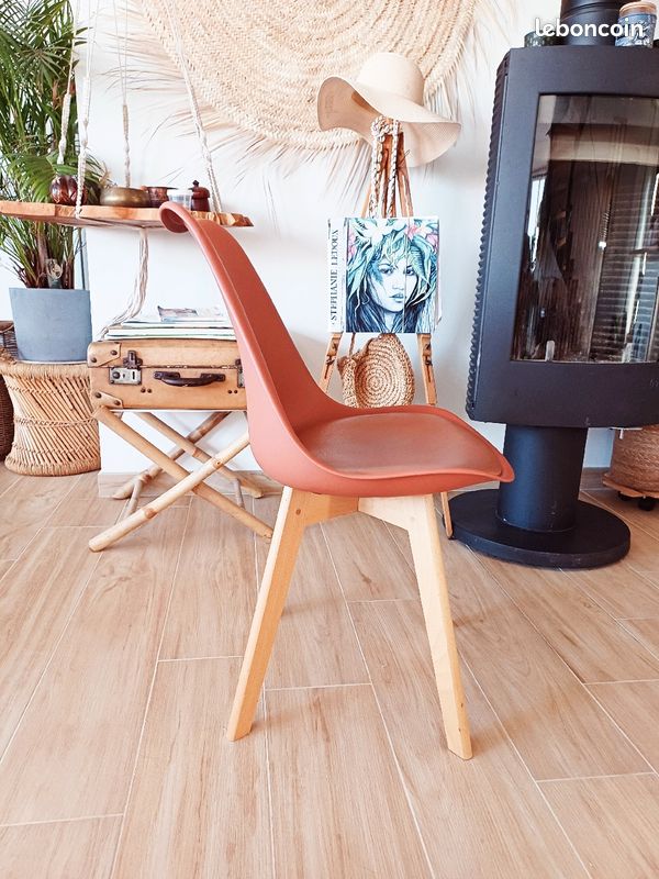 Chaises bois et plastique Terracotta (image 3)