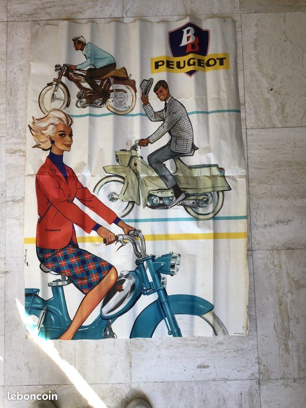 Magnifique affiche d’époque Peugeot BB (image 2)