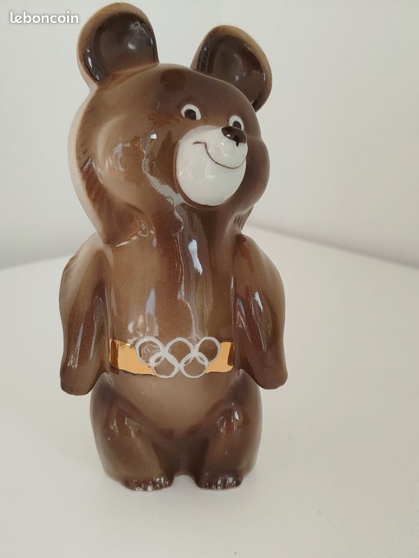 Ours Mascotte Souvenir Jeux Olympiques Moscou 1980 - Vintage, Métal, Rare