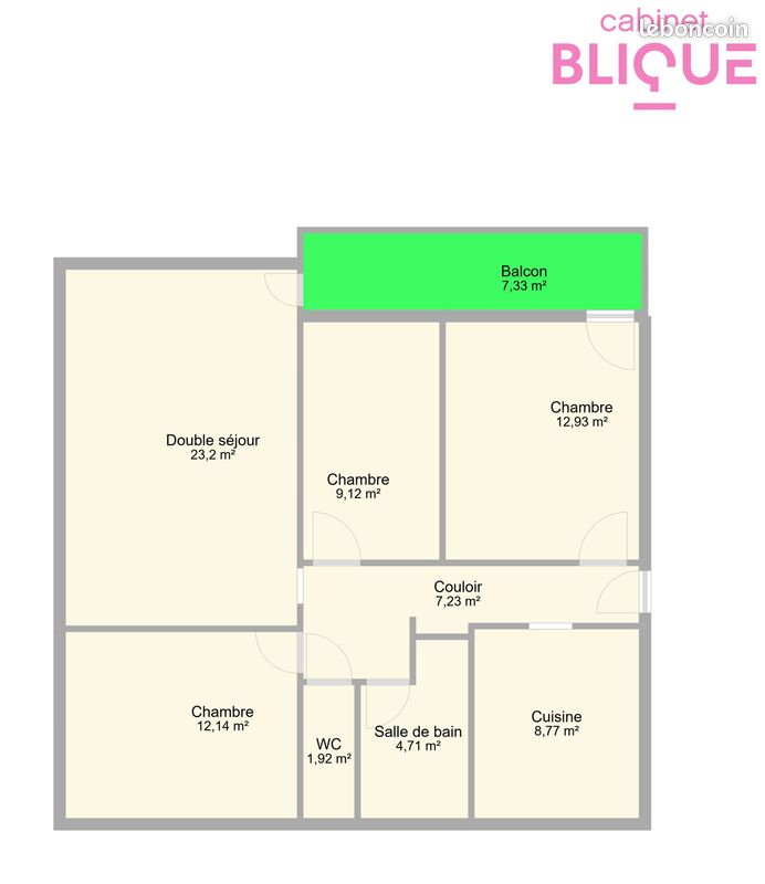 Appartement 4 pièces 83 m² (image 16)