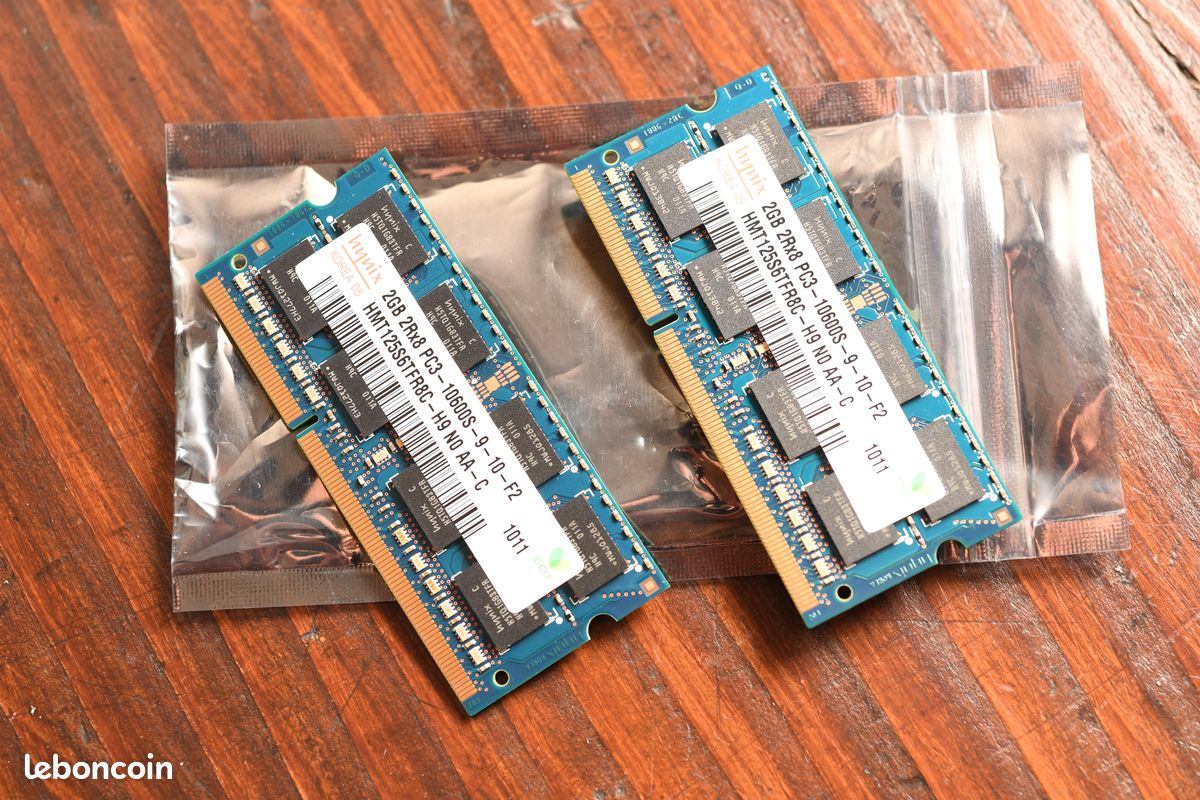 RAM,Hynix jeu de puces 4GB 2Rx8 PC3 10600S DDR3 4G 1333Mhz mémoire d
