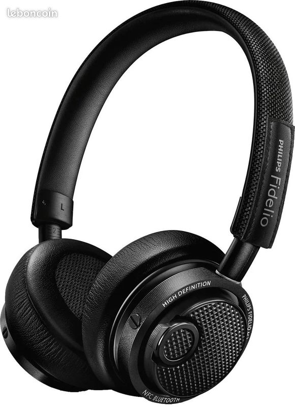Casque 2-en-1 Philips Fidelio M2BTBK/00 Bluetooth NFC Câble Jack