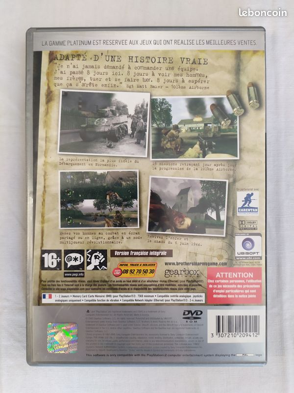 Jeu "Brothers in Arms-Road to Hill 30" / Sony Playstation 2 (PS2) / PAL (image 2)