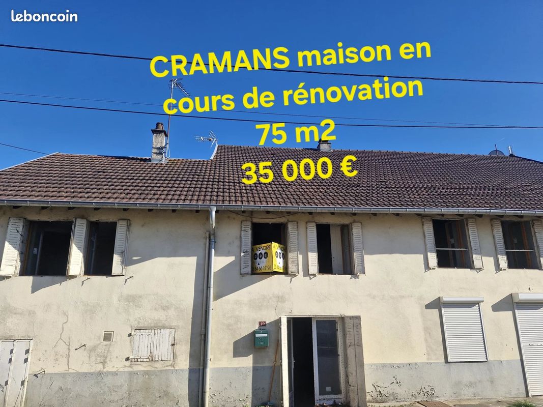 Maison 4 pièces 78 m² · à Cramans · 78 m² · 35 000 €