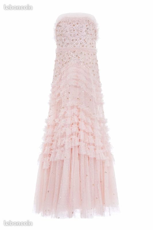 Maybelle sequin strapless gown rose 38 Vêtements