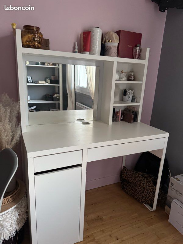 Coiffeuse/bureau blanc ikea (image 1)