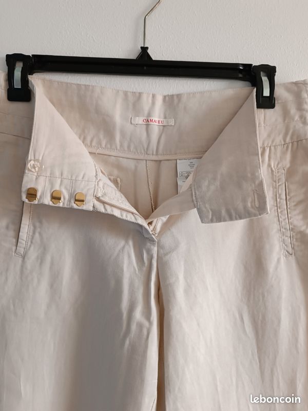 Pantalon léger beige femme (image 4)