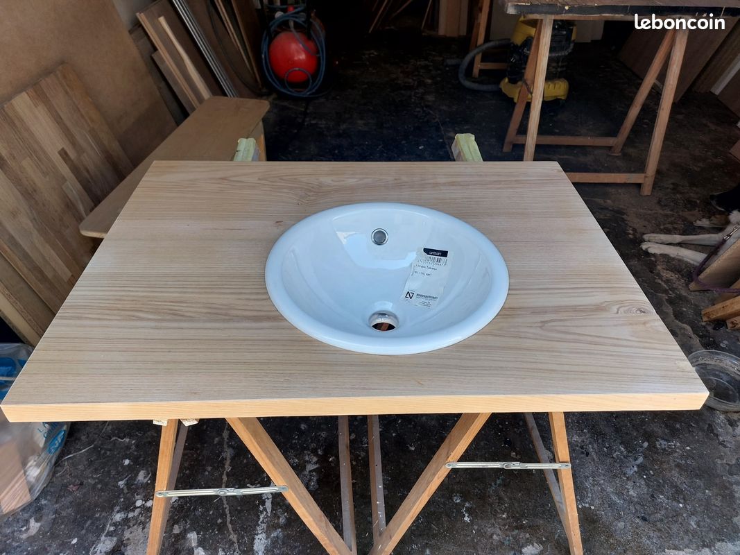 Plan de travaille avec vasque céramique (image 1)