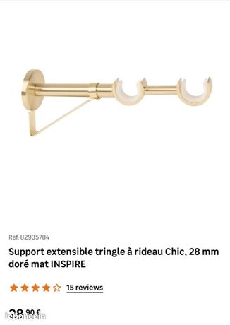 Lot De 50 Tringles à Rideaux Extensibles – Dorées Plates – 11mm X 40-70cm – Neuf
