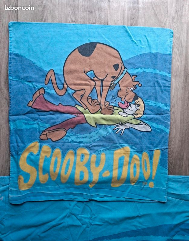 Housse de couette enfant vintage Scooby-Doo années 80 + taie d'oreiller assortie (image 6)