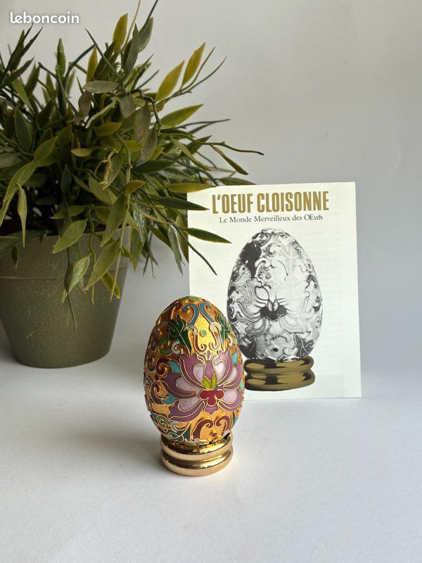 Œuf Franklin Mint en cloisonné (1988) - Collection « Treasury of Eggs » (image 1)