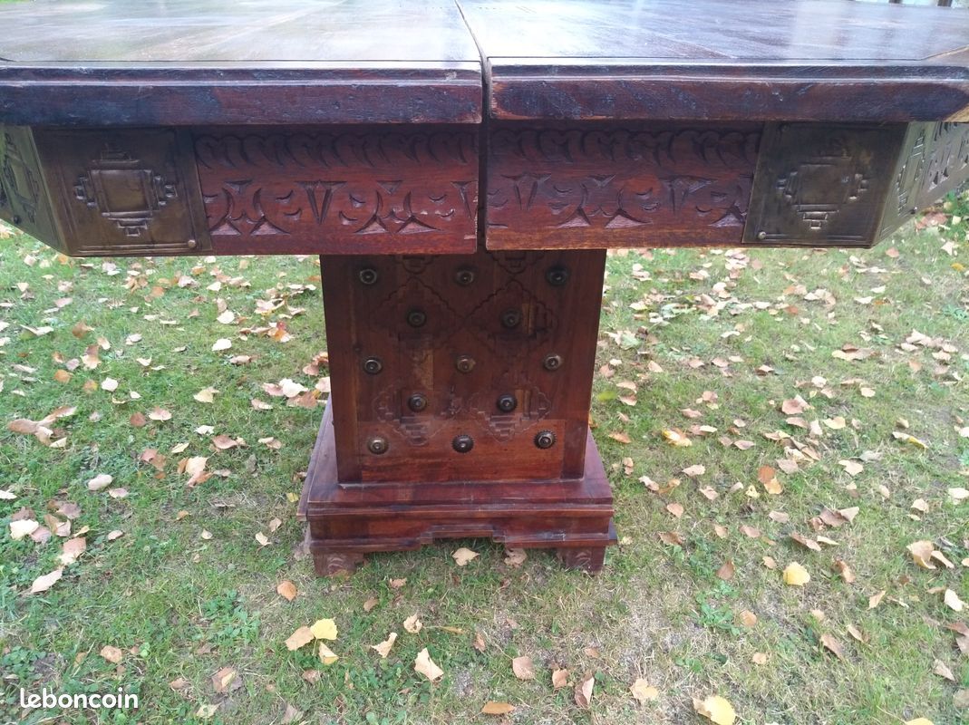 Salle à manger complète. Table + rallonge-Chaises-Meuble bas enfilade (image 5)