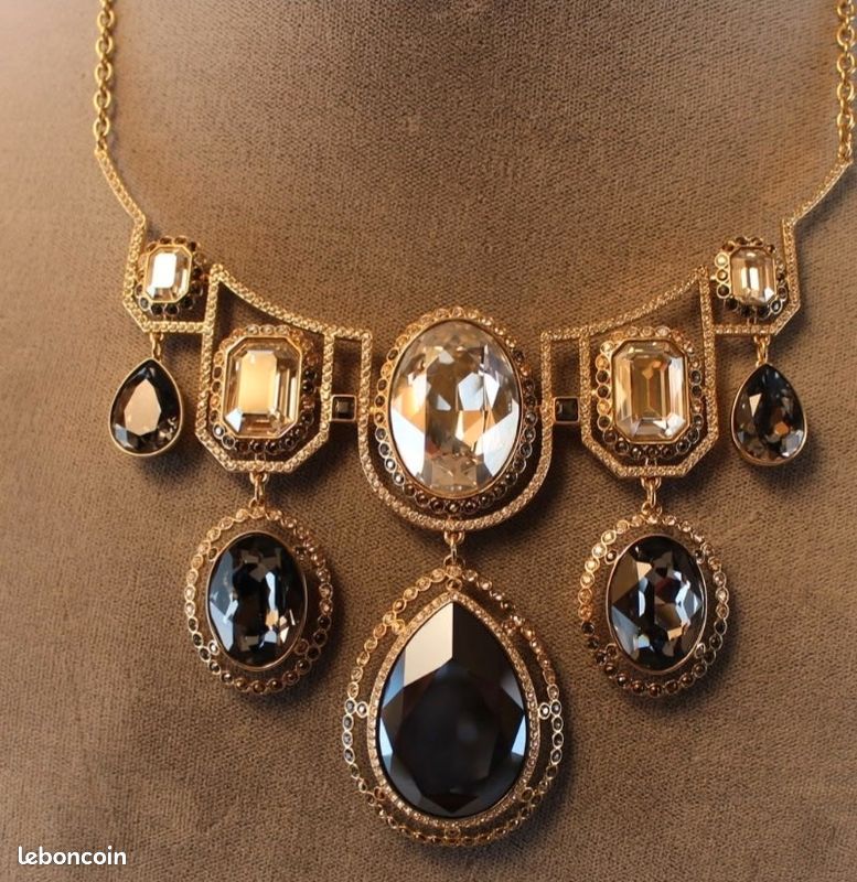 Collier Vintage Fantaisie - Créateur à Identifier - Bijou Rare Bleu - Lot Collection