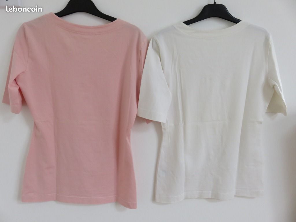 Top Femme Escada Taille 36 - Bleu, Soie-coton, Manches 3/4, Occasion Très Bon état (porté Une Fois)