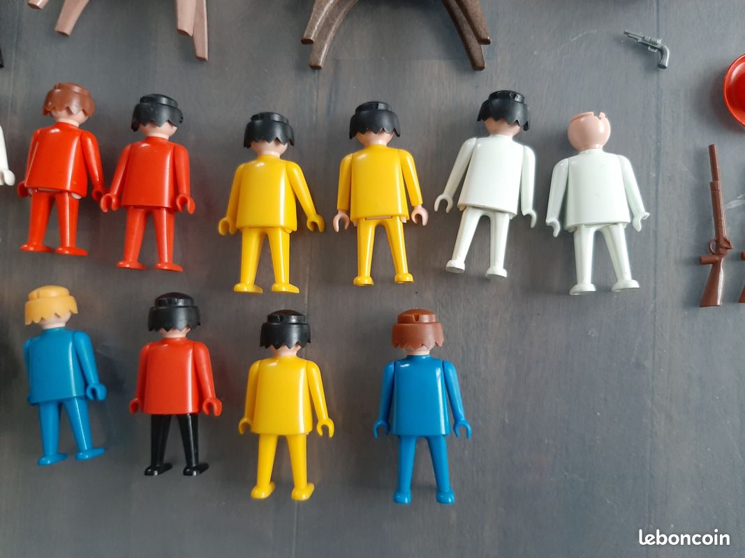 30 figurines Playmobil klicky 1974 cowboys shérif indiens et chevaux + accessoires vintage 3342 3555 3352 3580 (image 13)