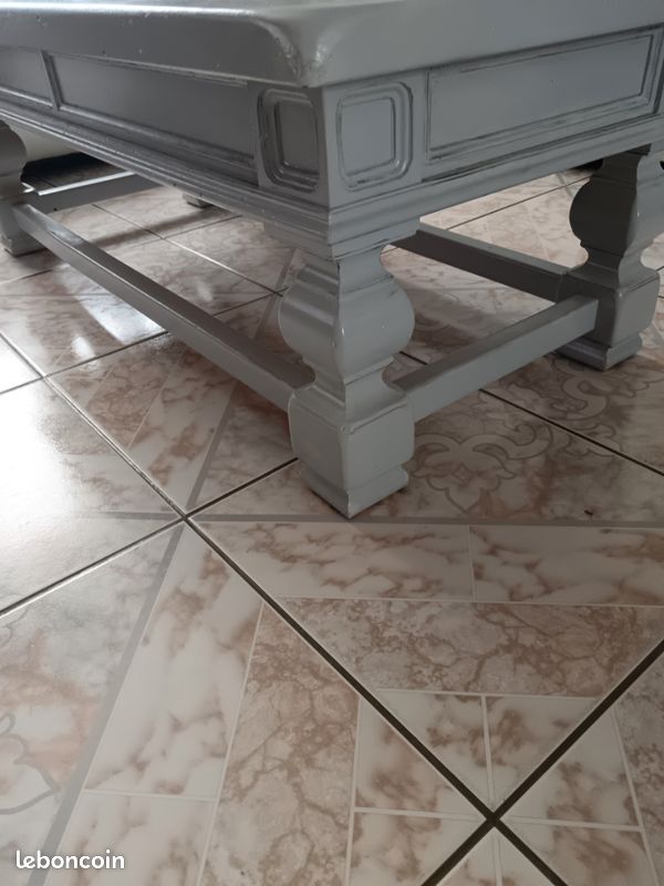 Table basse en chêne relookée (image 4)