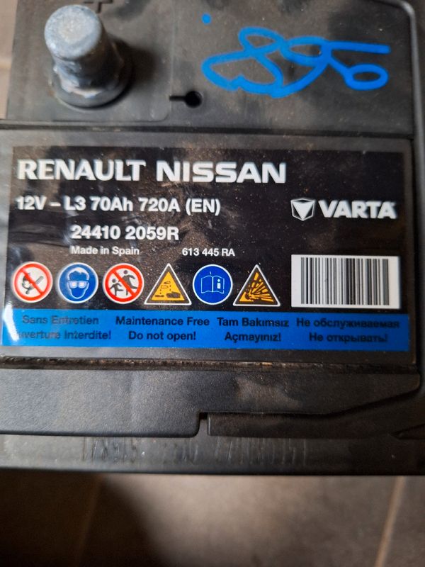 Batterie VARTA Renault-Nissan 12V-L3-70Ah-720A - Équipement auto