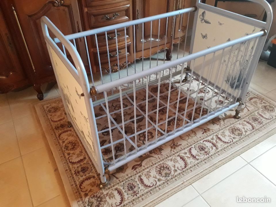Lit bébé métal + matelas (image 2)