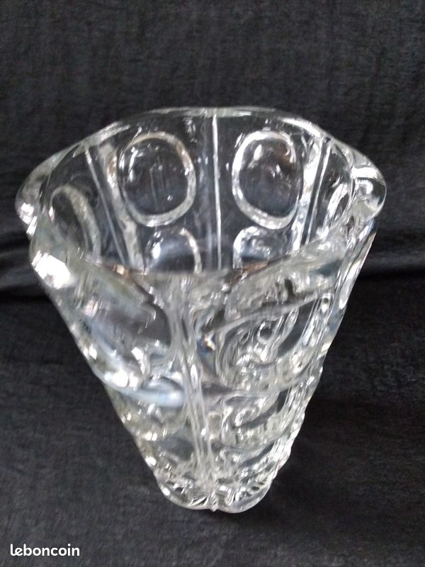 Maastricht Holand vase cristal optique années 1970 (image 4)