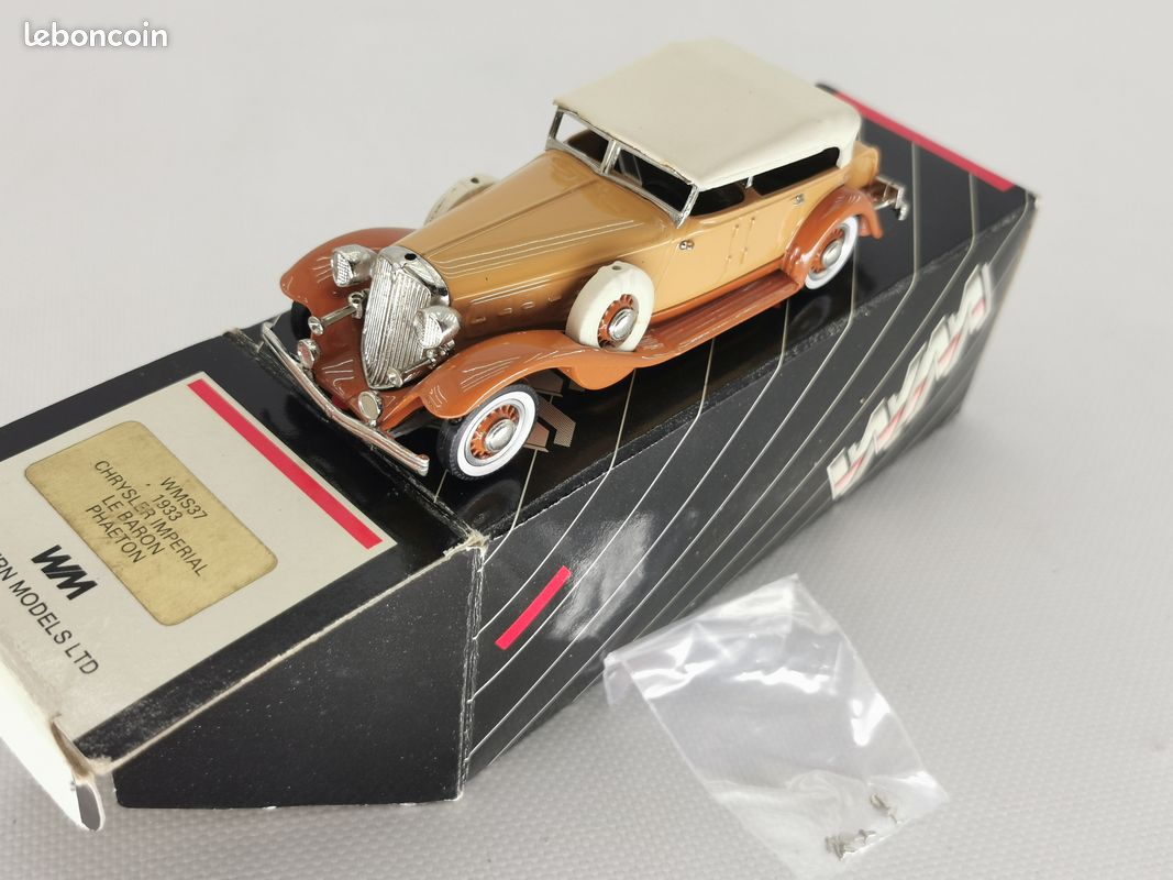 Miniature Western 1/43 – Chrysler Imperial Le Baron Phaeton 1933 – Bleu/gris