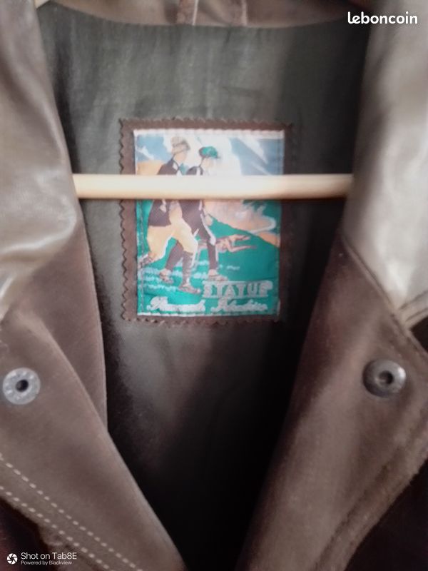 Manteau Homme Peau Lainée (Status) – Marron – Taille 42/44 – URGENT (image 1)