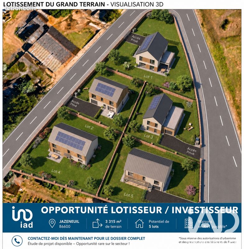 Terrain 3315 m² · à Jazeneuil · 3 315 m² · 57 000 €