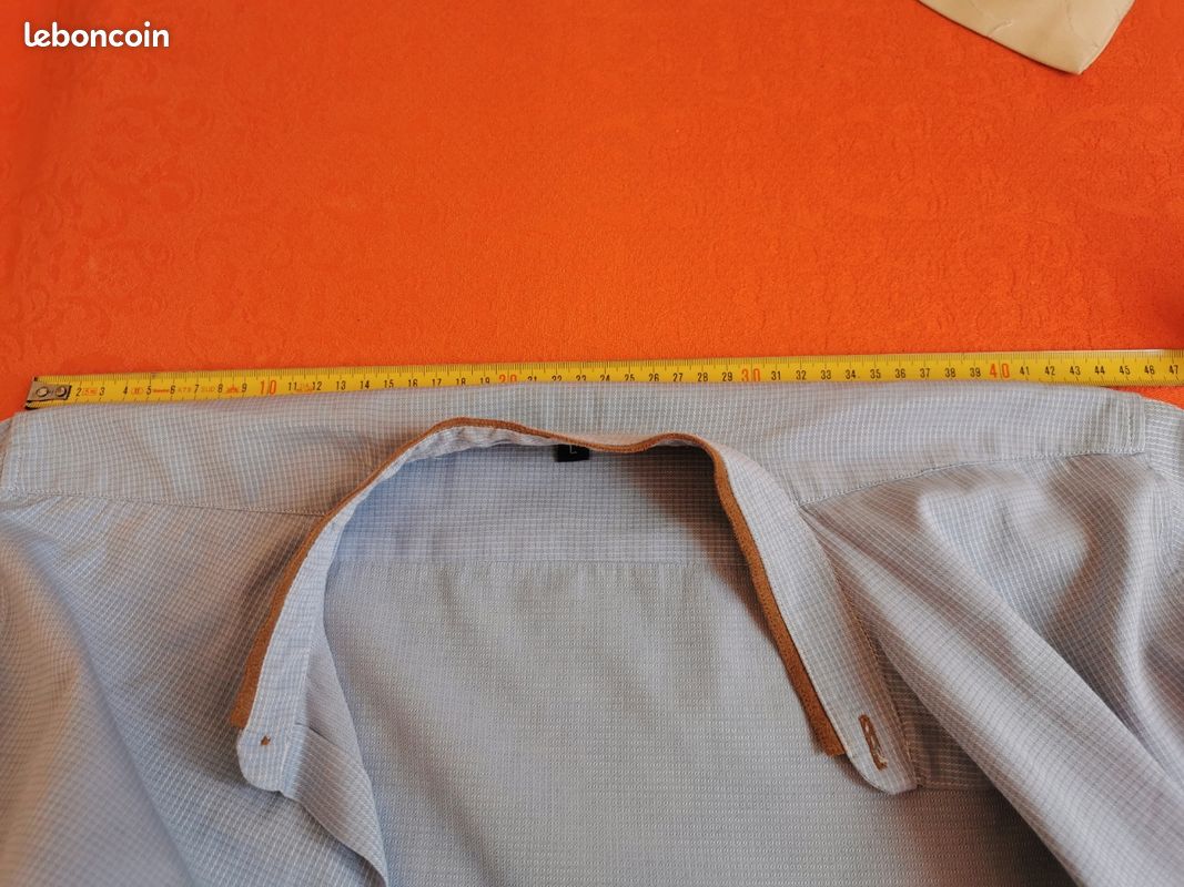 Chemise bleu clair Fred Perry taille L très bon état col et boutons très originaux (image 9)