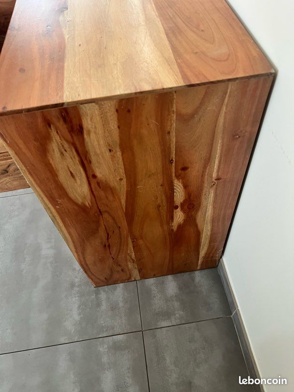 Meuble 6 tiroirs en bois massif acacia (image 4)