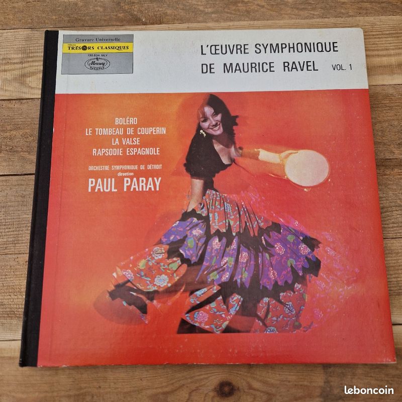 Vinyle 33 tours l'œuvre symphonique de Maurice ravel volume 1 (image 1)