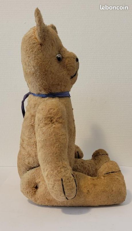 GRAND OURS EN peluche ancien vers 1930/1950, hauteur 62 cm. EUR 50,00