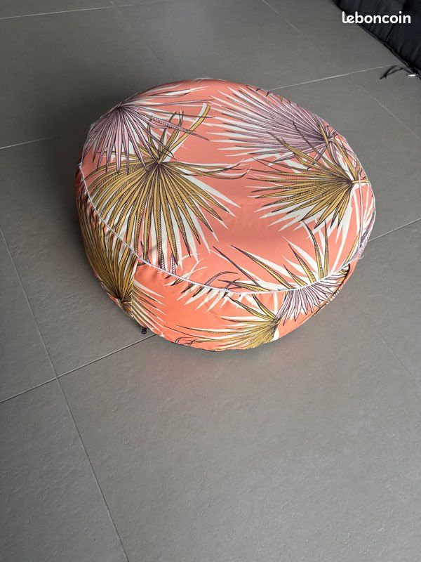 Pouf extérieur gonflable avec housse fermeture éclair (image 1)