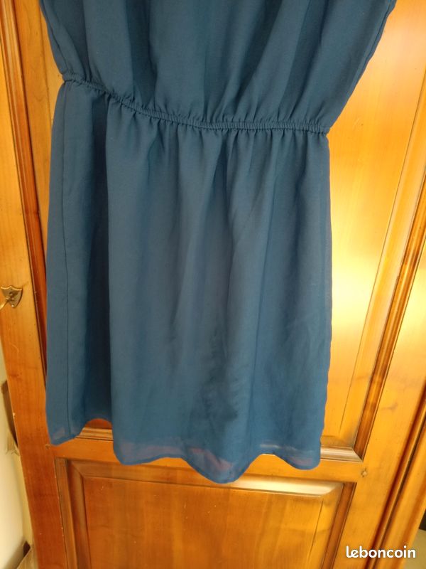 Robe De Golf Calliope Femme - Bleu Marine, Simili Cuir, Boutons Dorés - Taille L - Neuve