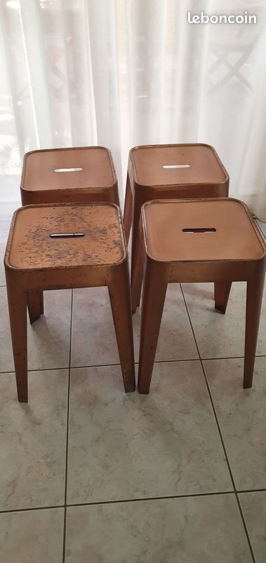 Tabouret metal style tolix (image 1)