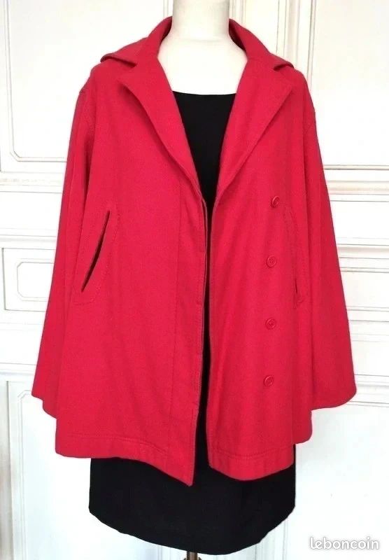 Manteau En Laine Multicolore Sonia Rykiel Taille 38fr - Occasion Très Bon état Rayé