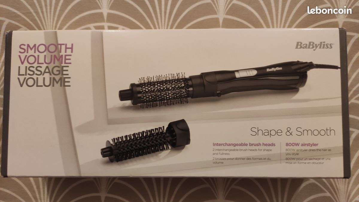 BaByliss Brosse Soufflante Shape & Smooth 800W - Pour Des Cheveux Lisses Et Bien Coiffés