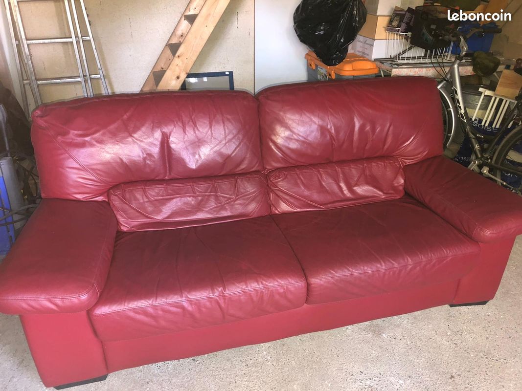 A vendre canape cuir vachette (image 1)