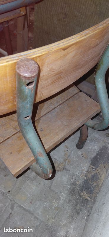 Banc d'école ancien (image 3)