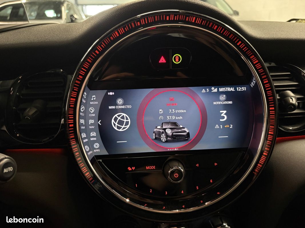 MINI Mini 3-pt. JCW 231cv CABRIOLET - BV SPORT AVEC PALETTES/SIÈGES CHAUFFANTS/HARMAN KARDON/APPLE CARPLAY (image 14)