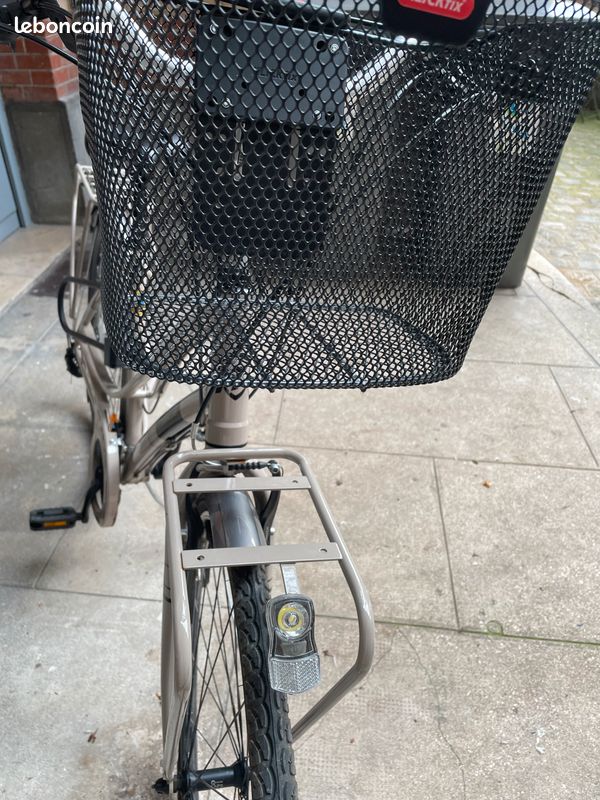 Vélo Montana Lunapiena STI beige + Panier avant Klickfix et antivol (image 8)