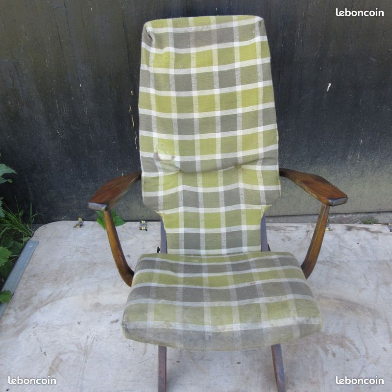 Fauteuil orientable modulable relax scandinave années 50 60 à restaurer (image 2)