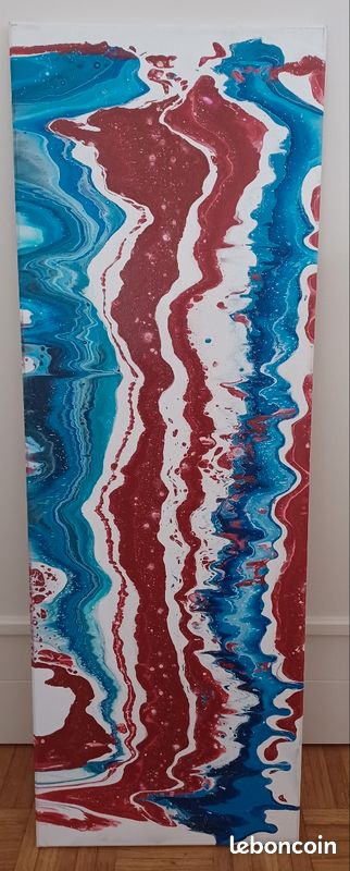 Tableau acrylique bleu blanc rouge vive la République vive la France (image 1)