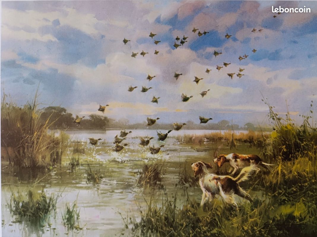 Lot tableaux scène de chasse (image 5)