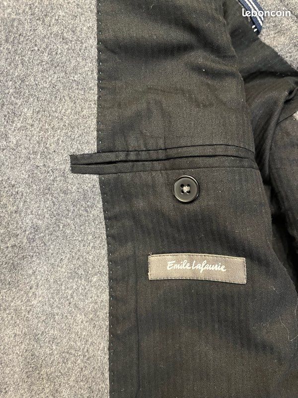Manteau / Pardessus Homme Emile Lafaurie - Gris Chiné - Taille M/50 (image 6)