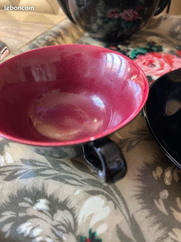 Six tasses à café, sucrier et plateau Morinox Italy, années 80